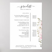 Moderne Bloemige Prijslijst Poster (Voorkant)