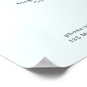 Moderne, bloemige prijslijst Poster (Hoek)