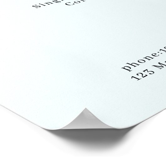 Moderne, bloemige prijslijst Poster (Hoek)