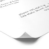 Moderne Bloemige Prijslijst Poster (Hoek)