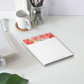 Moderne bloemige rode Waterverf klaprozen Notitieblok