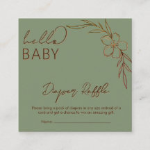 Moderne Bloemige Saliegroene Hallo Baby Luierraffl