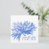 Moderne bloemige Save the Date-kaarten Date (Staand voorkant)