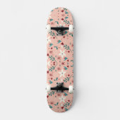 Moderne bloemige schattig persoonlijk skateboard (Voorkant)