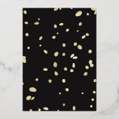 Moderne bloemige stijlvolle rand folie uitnodiging (Achterkant)