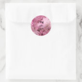 Moderne bloemige trouw envelop ronde sticker (Tas)