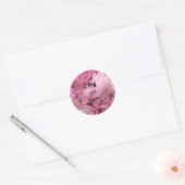 Moderne bloemige trouw envelop ronde sticker (Envelop)