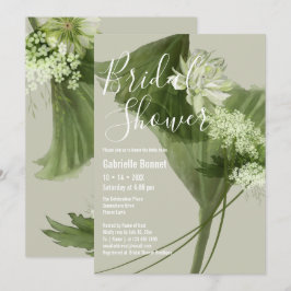 Moderne Bloemige Waterverf Botanische | Champagne Kaart