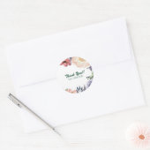 Moderne Bloemige Waterverf Bruidsdouche Chic Favor Ronde Sticker (Envelop)