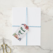 Moderne bloemige waterverf bruiloftschic favor cadeaulabel (Met Touw)