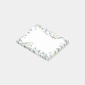 Moderne Bloemige Waterverf Script Naam Post-it® Notes (Schuin)