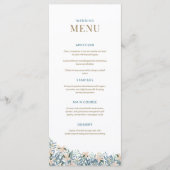 Moderne bloemige wilde bloemen trouw menu kaart (Voorkant)