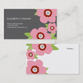 Moderne Bloemkaart / Roepkaart Contactkaartje (Voorkant / Achterkant)