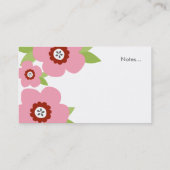 Moderne Bloemkaart / Roepkaart Contactkaartje (Achterkant)