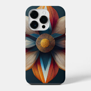 Moderne bloemkunst stijlvolle elegante houten bota iPhone 14 plus hoesje