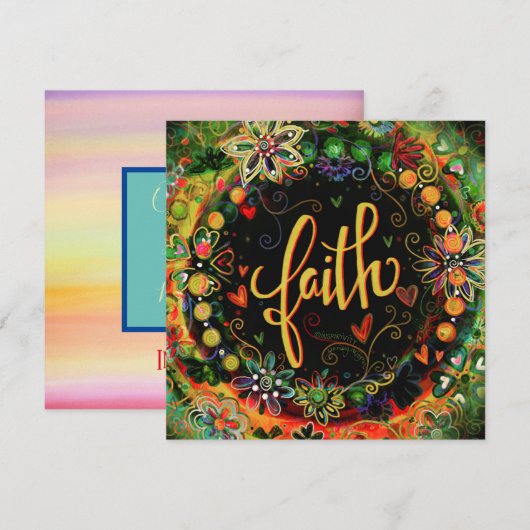  moderne bloemmoed bedankkaart (Voorkant / Achterkant)