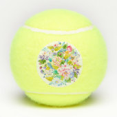 Moderne  bloemmonogram spelen in stijl tennisballen (Achterkant)