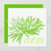 Moderne bloemmotieven Save the Date-kaarten Kaart (Voorkant / Achterkant)