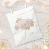 Moderne bloemparaplu kleurrijk Baby shower Bedankzakje (Geknipt)