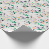 Moderne Bloempatroon Bloemen Schets Cadeaupapier (Hoek)