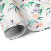 Moderne Bloempatroon Bloemen Schets Cadeaupapier (Rol Hoek)