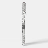 Moderne bloemprint kimono, grijs, zwart en wit Case-Mate iPhone case (Achterkant / Rechts)