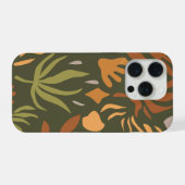 Moderne bloemrijke abstracte iPhone hoesje (Achterkant horizontaal)
