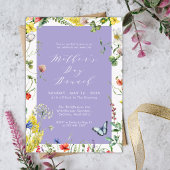 Moderne Bloemrijke Chic Lavendel Moederdag Brunch Kaart
