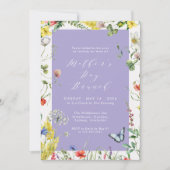 Moderne Bloemrijke Chic Lavendel Moederdag Brunch Kaart (Voorkant)