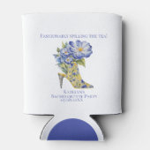 Moderne Bloemrijke Chinoiserie Hoge Hak Bacheloret Blikjeskoeler (Achterkant)