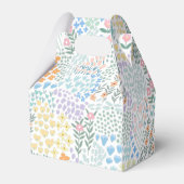 Moderne bloemrijke kleurrijke Baby in bloei Baby s Bedankdoosjes (Achterkant)