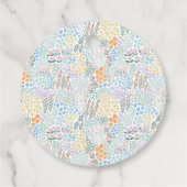 Moderne bloemrijke kleurrijke Baby in bloei Baby s Bedankjes Labels (Achterkant)