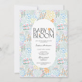 Moderne bloemrijke kleurrijke Baby in bloei Baby s Kaart (Voorkant)