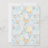 Moderne bloemrijke kleurrijke Baby in bloei Baby s Kaart (Achterkant)