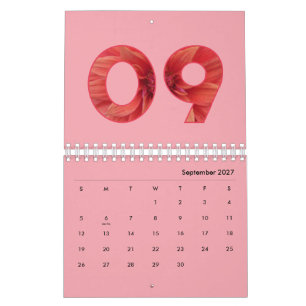 Moderne Bloemrijke Kleurrijke Krachtige Typografie Kalender