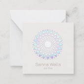 Moderne Bloemrijke Lotus Mandala Notitiekaartje (Voorkant)