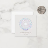 Moderne Bloemrijke Lotus Mandala Notitiekaartje (Voorkant / Achterkant in situ)