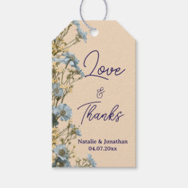 Moderne Bloemrijke Trouw Dankjewel Cadeaulabel