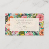 Moderne Bloemschilderij Hair Stylist Sjabloon Visitekaartje (Achterkant)