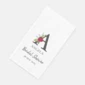 Moderne bloemstuk Aangepaste Monogram Bruids Show Servet (Hoek)