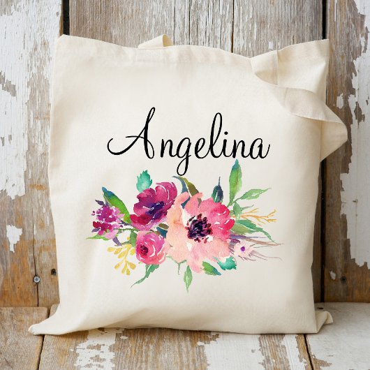 Moderne bloemstukken bruidsmeisjes Persoonlijk-4 Tote Bag