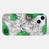 Moderne Bloemtekening kelly groen Retro cirkels Case-Mate iPhone Case (Achterkant (horizontaal))