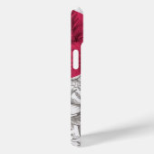 Moderne Bloemtekening magenta roze Retro cirkels Case-Mate iPhone Case (Achterkant / Rechts)