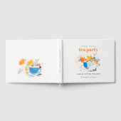 Moderne bloemtheekop Bruids-shower theepartij  Gastenboek (Volledig)