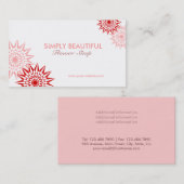 Moderne bloesems visitekaartje (Voorkant / Achterkant)