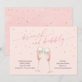 moderne bloesse eenvoudige pop , knul champagne kaart (Voorkant / Achterkant)