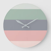 Moderne blokbalk Stapelpatroon grote klok (Voorkant)