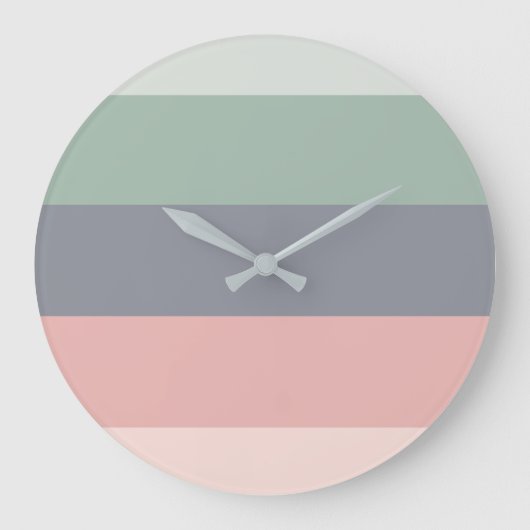 Moderne blokbalk Stapelpatroon grote klok (Voorkant)