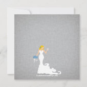 Moderne Blonde Bride Wine Bridal Shower Invitation Kaart (Achterkant)