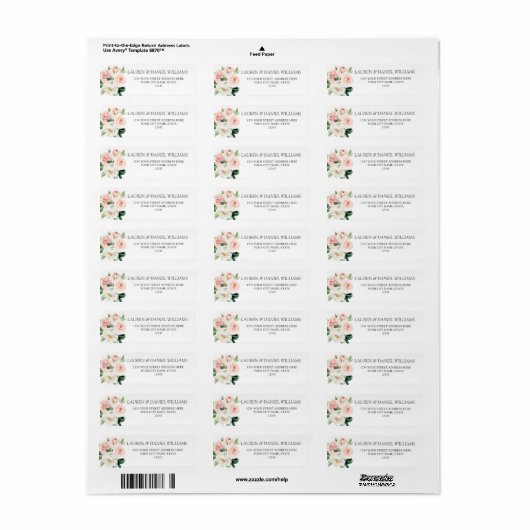 Moderne blos | Bloemen en gebladerte Bloemen Bruil Etiket (Full Sheet)